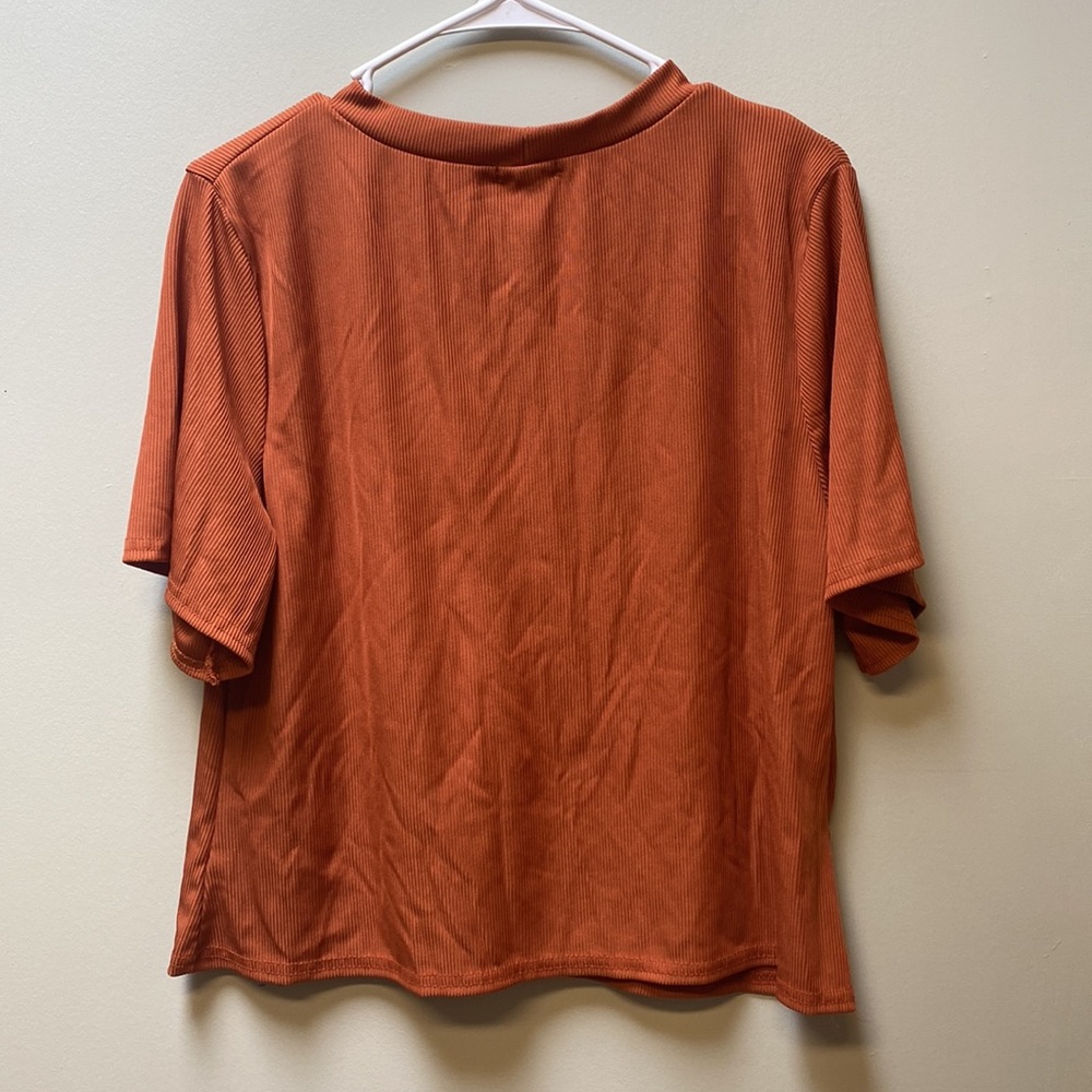Boohoo Orange Ribbed Set - Picture 3 of 6